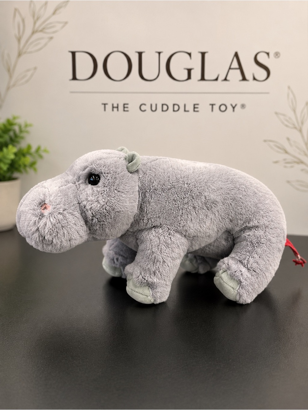 Douglas Gray Hippo Plush Stuffed Animal Soft Cuddly Hippopotamus Toy